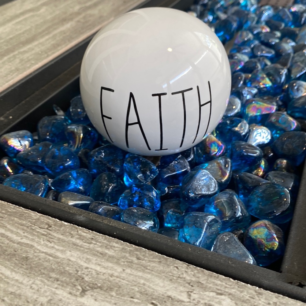 Faith decor ball by Rae dunn